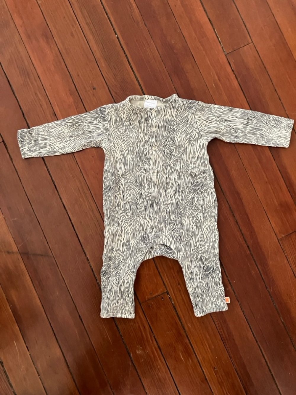 Tiny Cottons Abstract Print One-Piece Romper - Long Sleeve